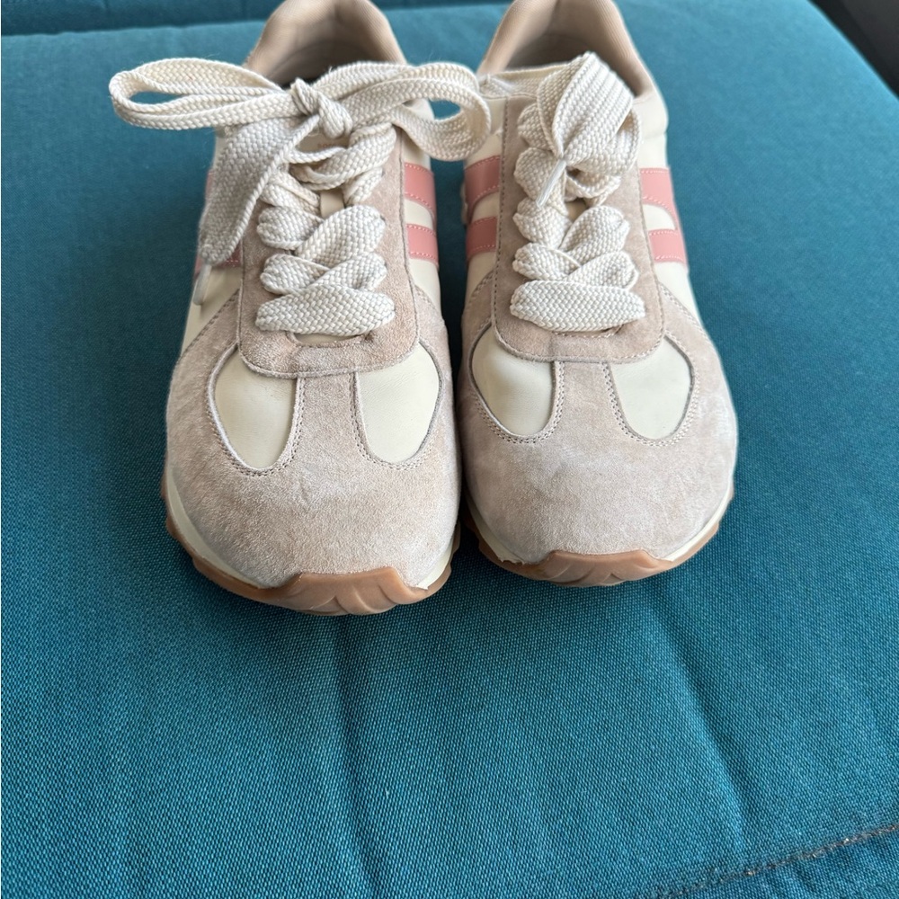 Casual Women's Beige & Pink Retro Runner Sneakers Dr .Scholls size 9 - Picture 5 of 11